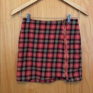Flannel miniskirt